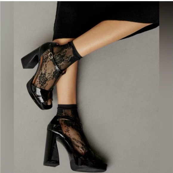 Sezane Shoes - Sézane Sidonie High Sandals Black Patent 38 7 7.5